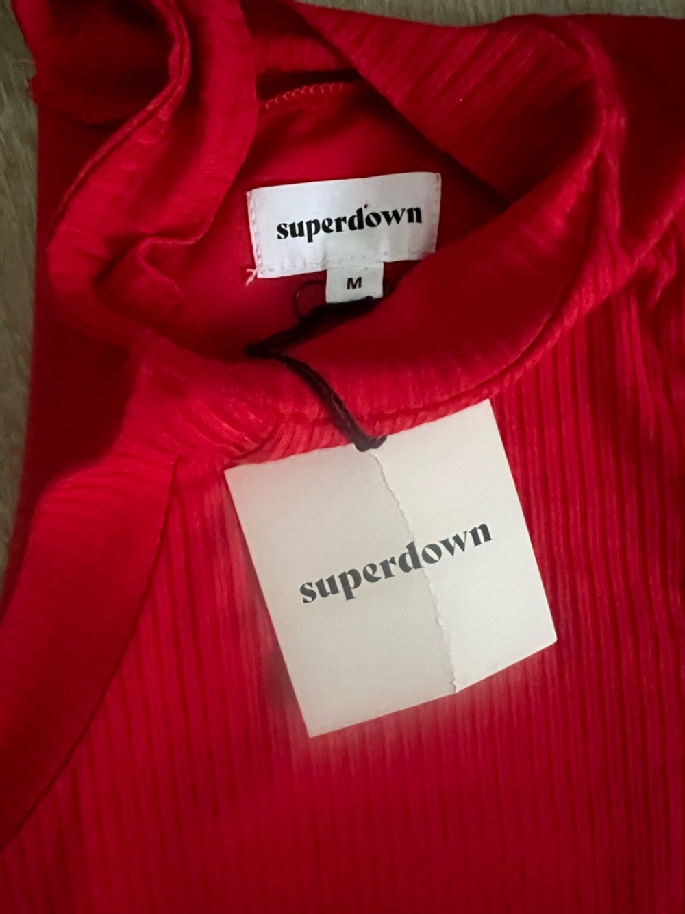 NWT Superdown from Revolve Charlotte Red One-Shoulder Mini Dress Sz M - Picture 4 of 6